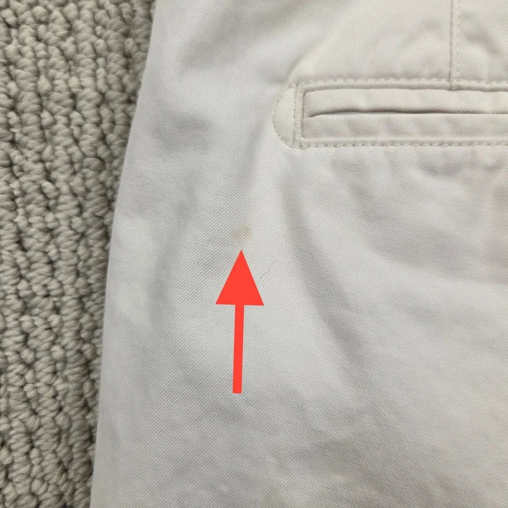 Peter Millar Lightweight Twill Trouser Chino Pants Off White Mens 38x32 *READ
